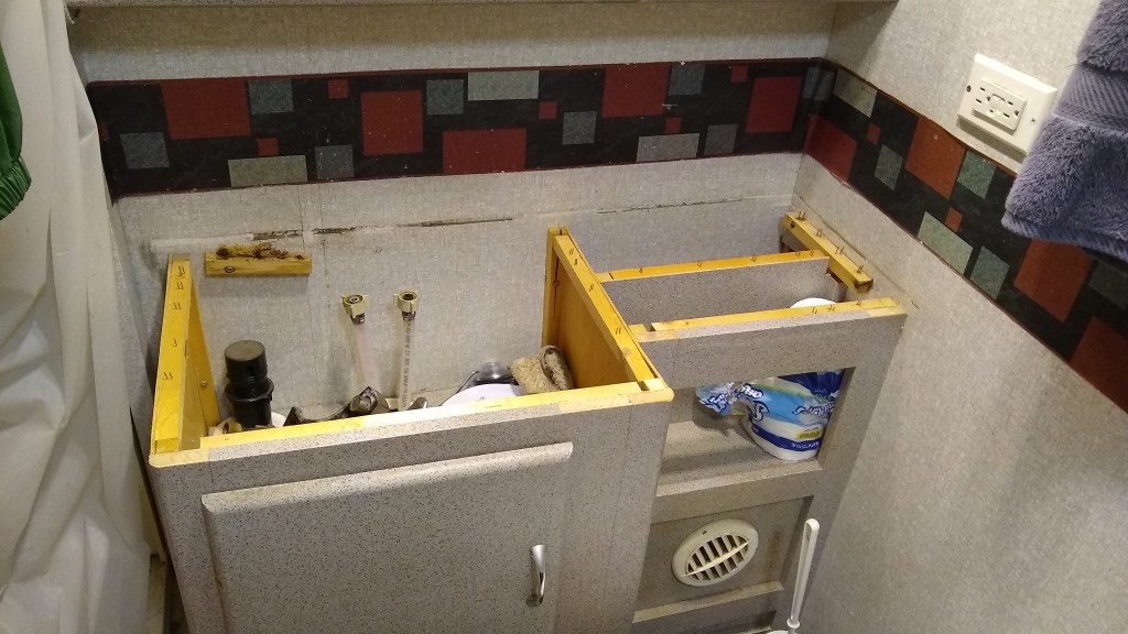 Removing the bathroom vanity top