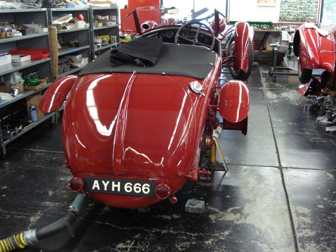 8C 2300 rear view, sans axle.