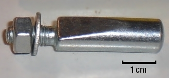 A typical bicycle cotter pin.