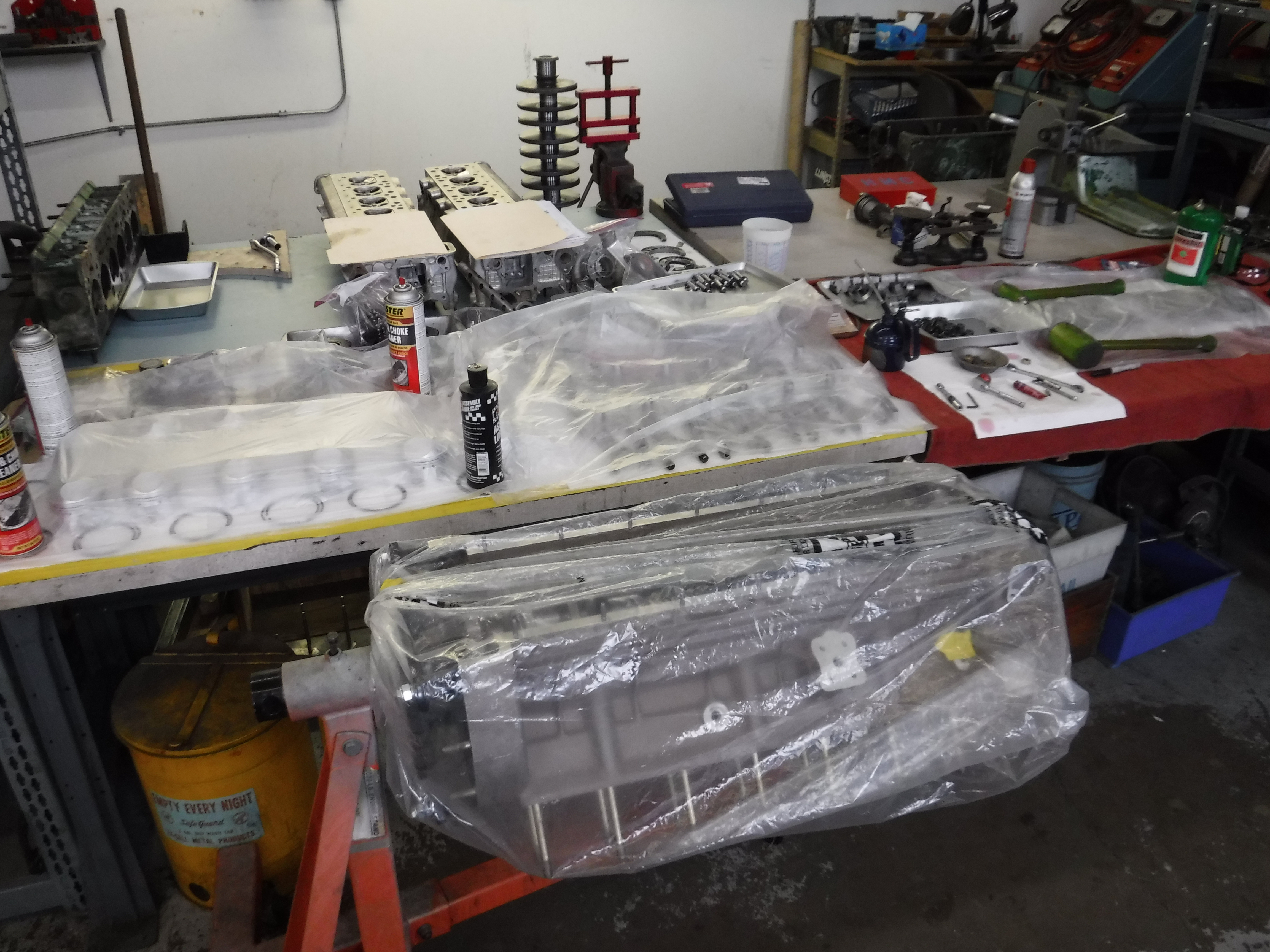 Parts Organized and Under Cover