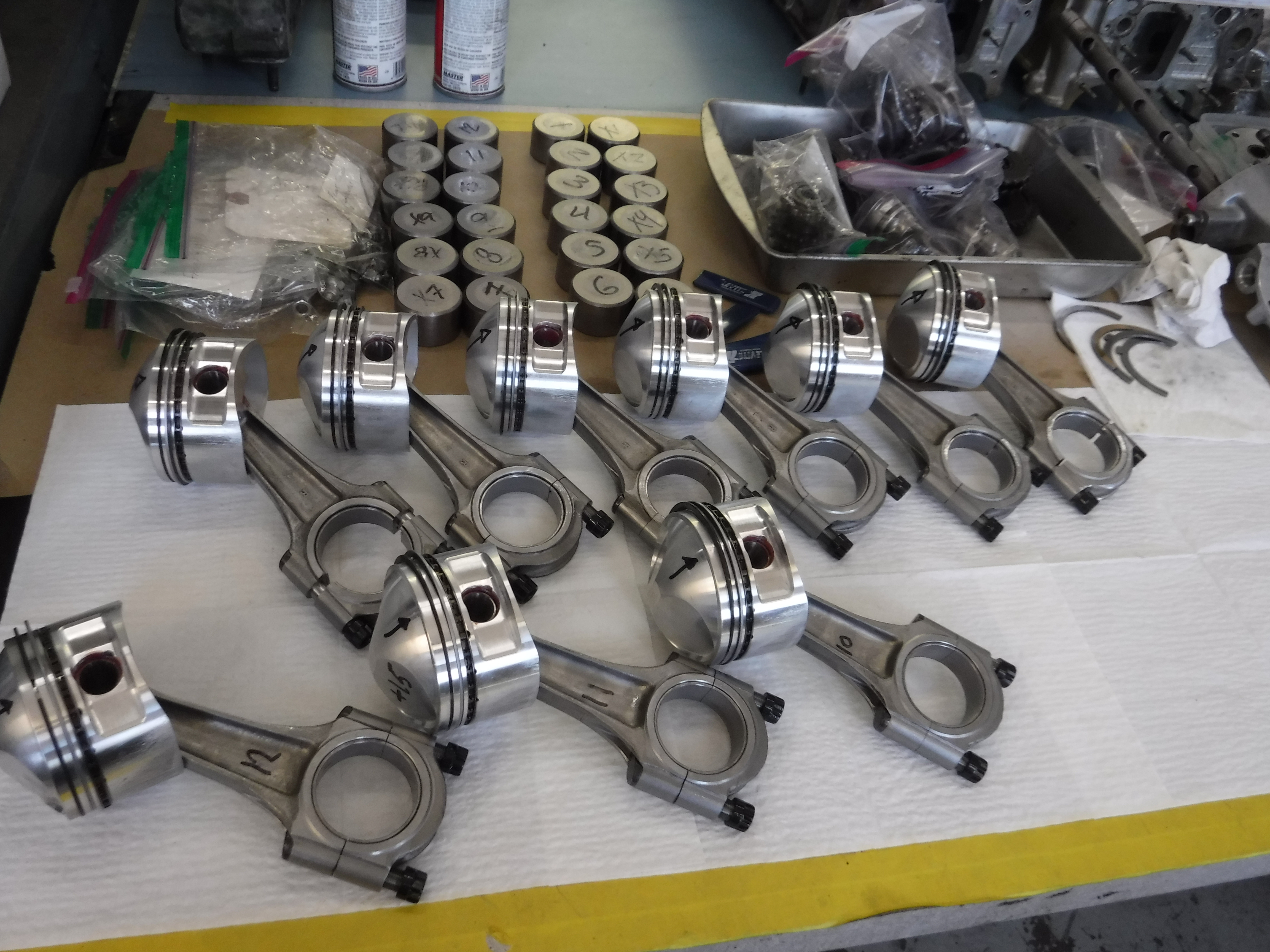 Lamborghini 400GT Rod and Piston Assemblies