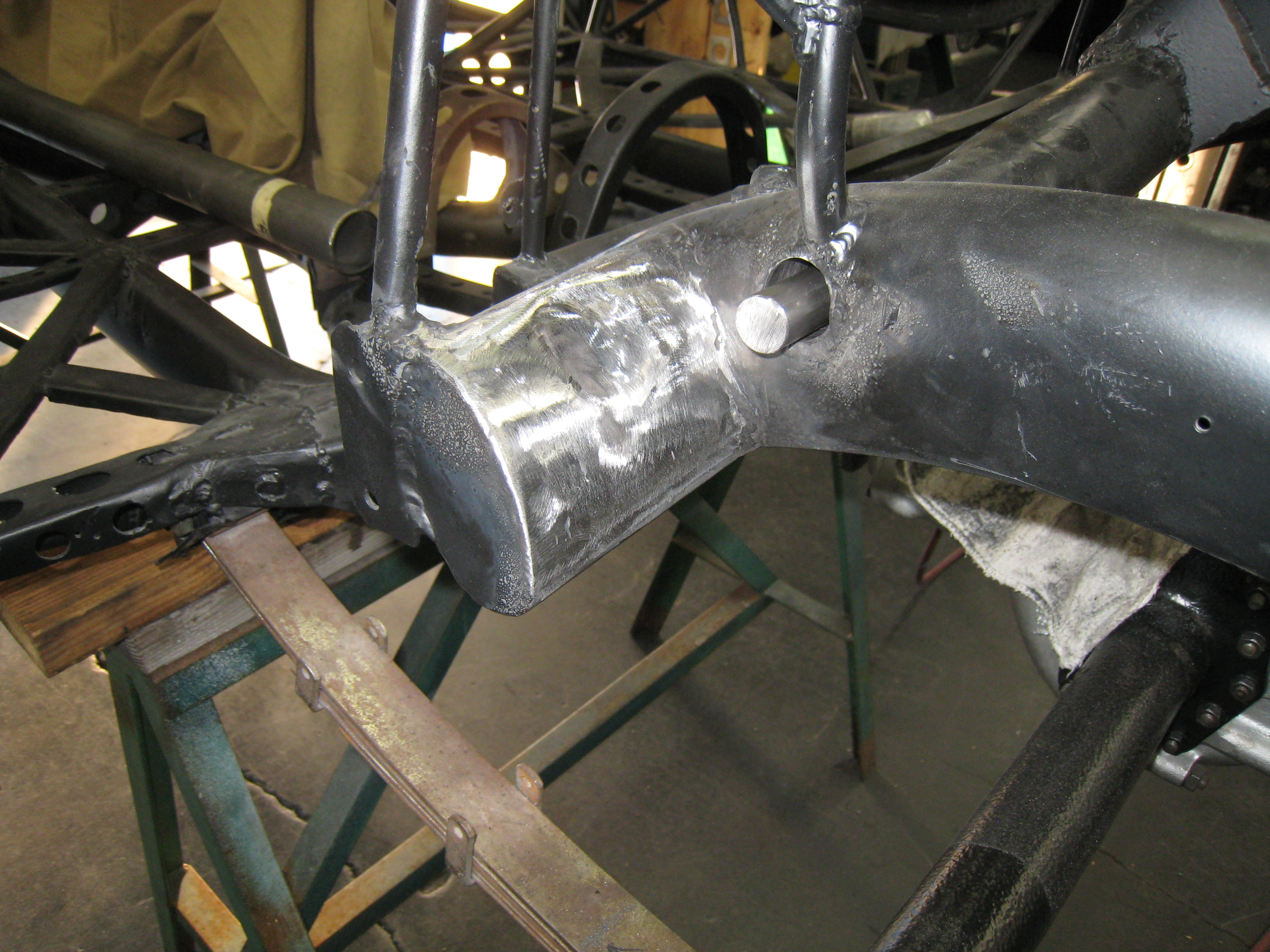 Repairing the shock mounts.