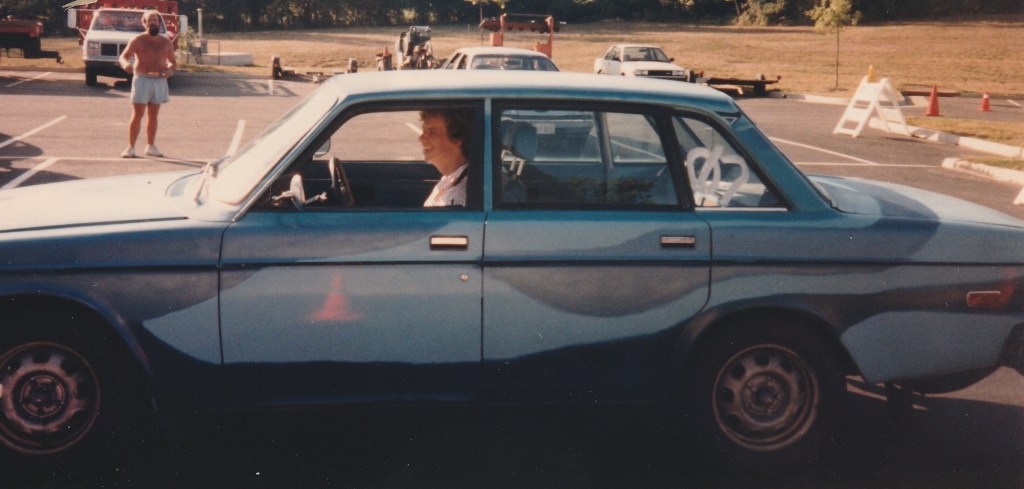 1974 Volvo 144 at a gymkhana