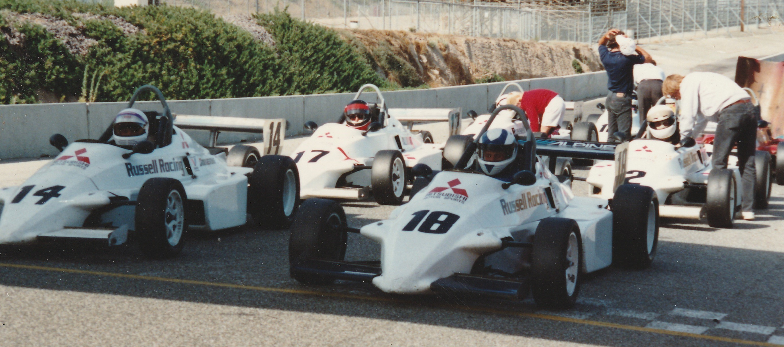 Stasko on the front row at Laguna Seca, 1991