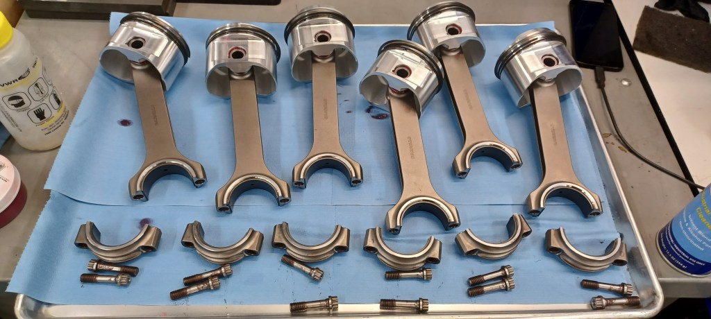 New Jaguar pistons and rods